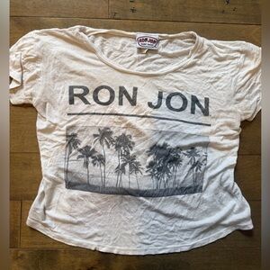 Ron Jon Cream Palm Tree Graphic Tee